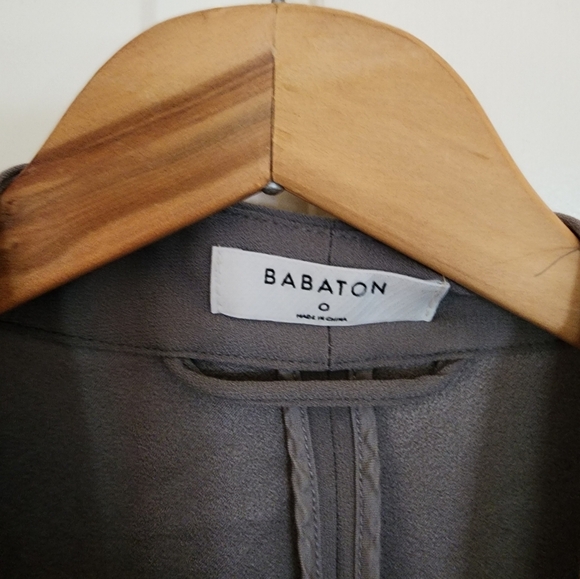 Aritizia Babaton Power Blazer Jacket Stone Taupe Size 0 Career Open Front - Picture 6 of 10